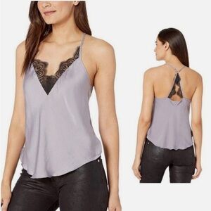 FREE PEOPLE | Starlight Cami Top With Lace Trim | Mauve | Size S